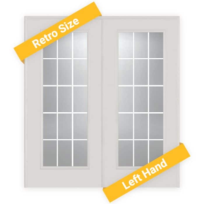 illustration of primed steel patio doors