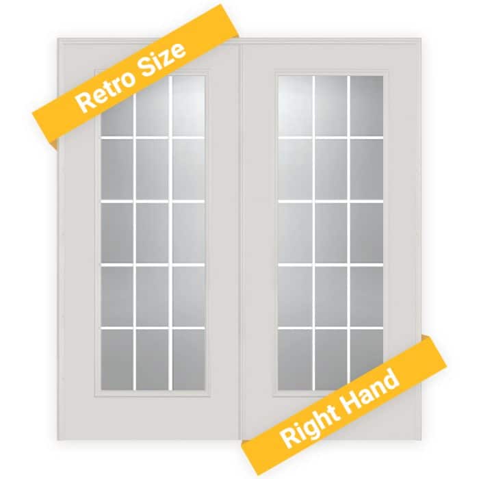 illustration of primed steel patio doors