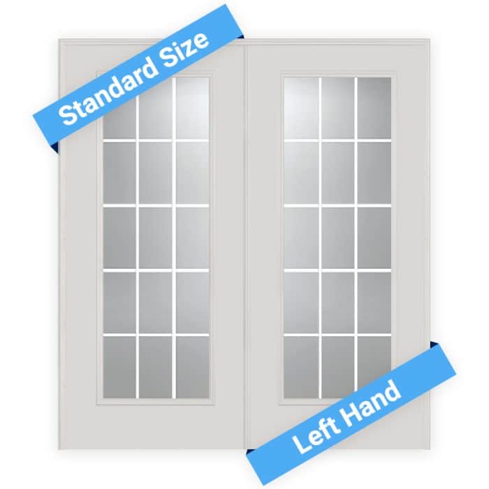 illustration of primed steel patio doors