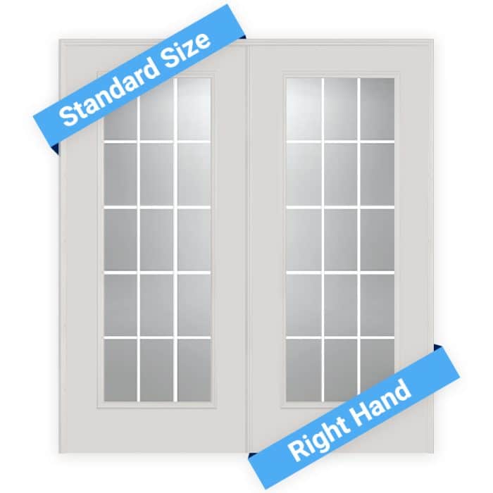 illustration of primed steel patio doors