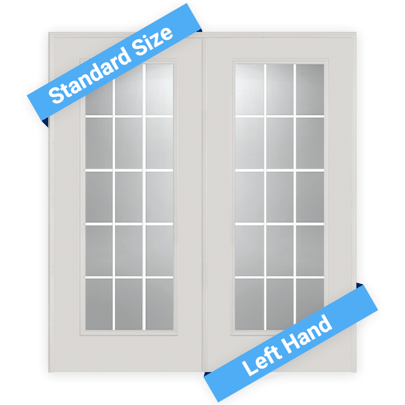 illustration of standard size steel patio doors