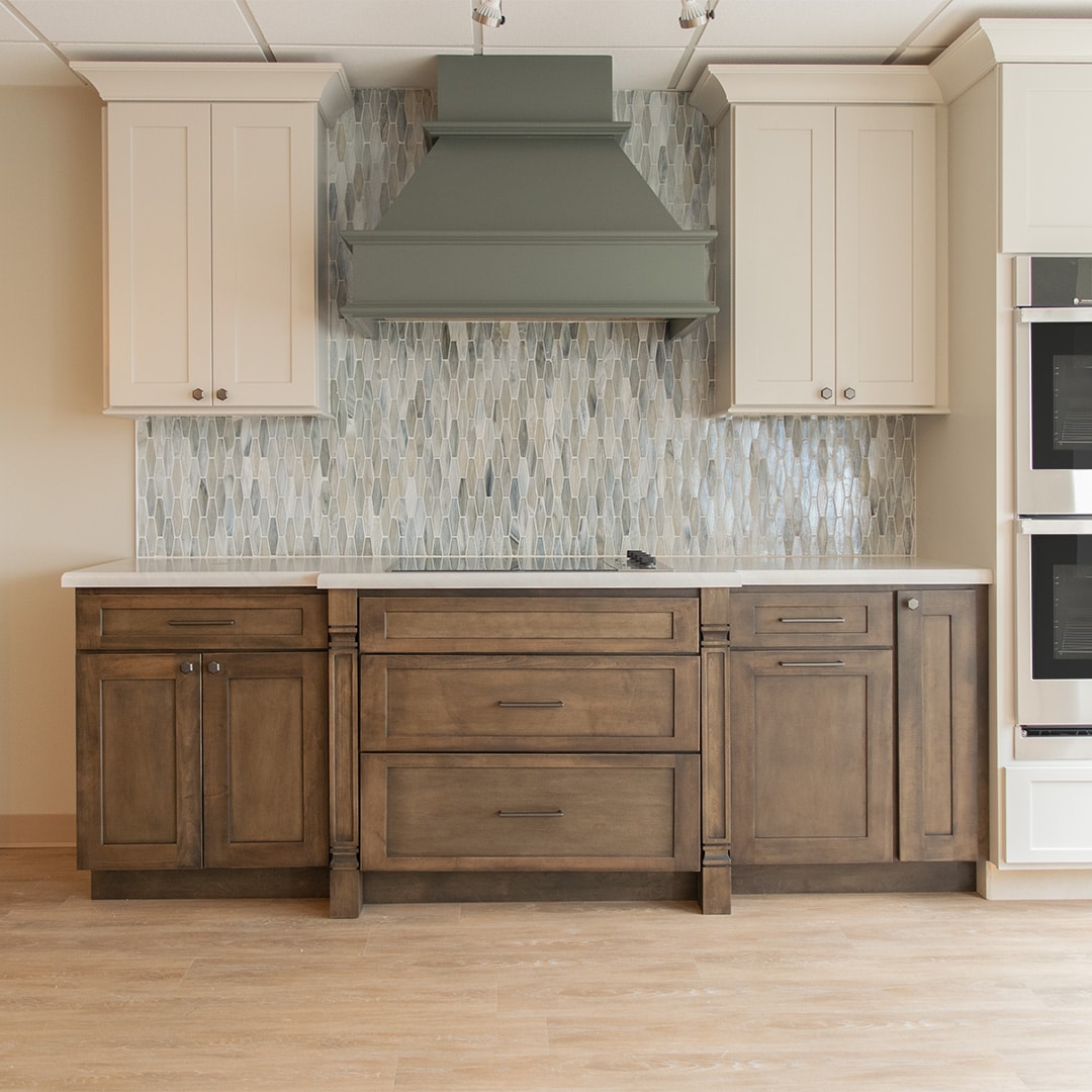 modern kitchen cabinetry with quartz countertop