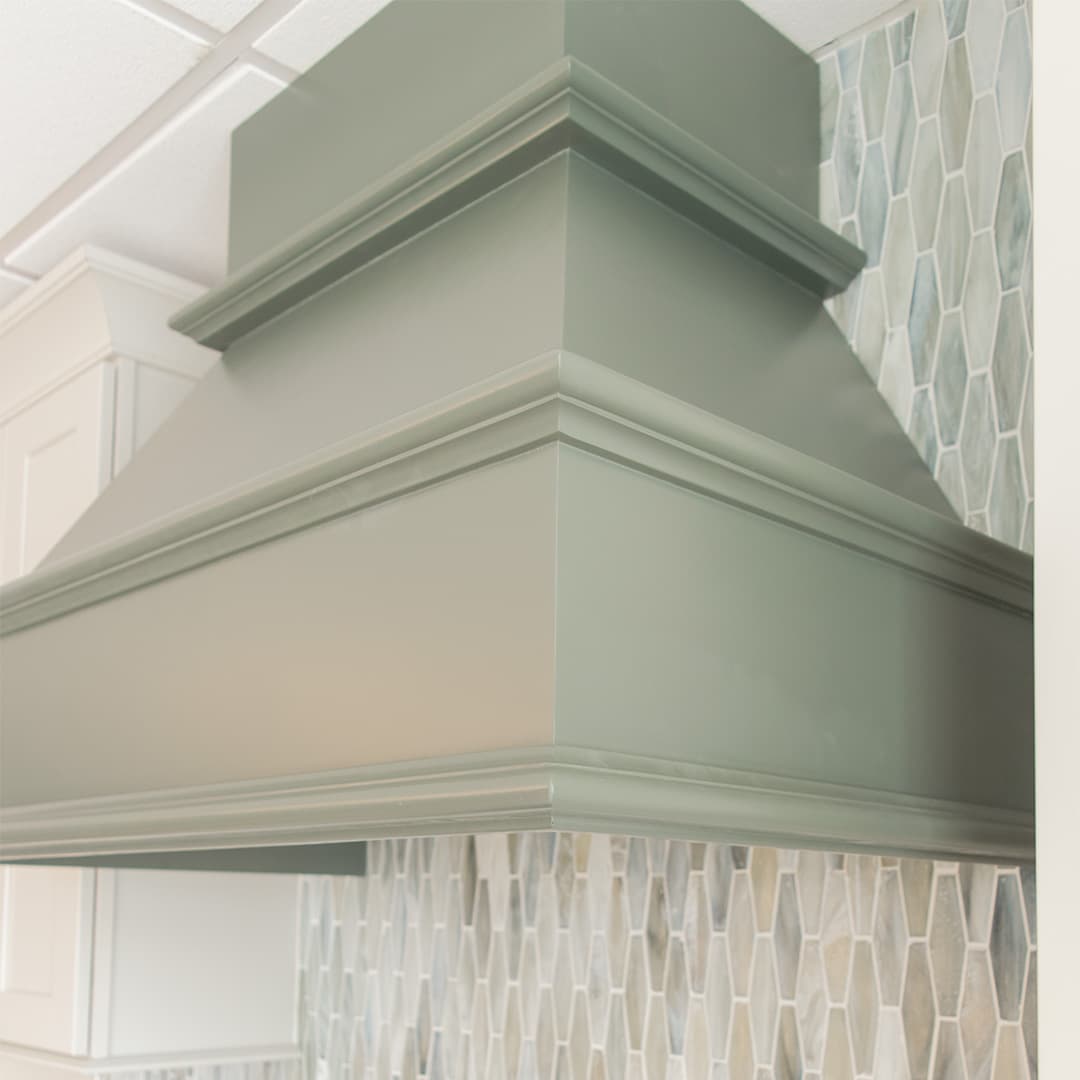 green wood kitchen vent hood