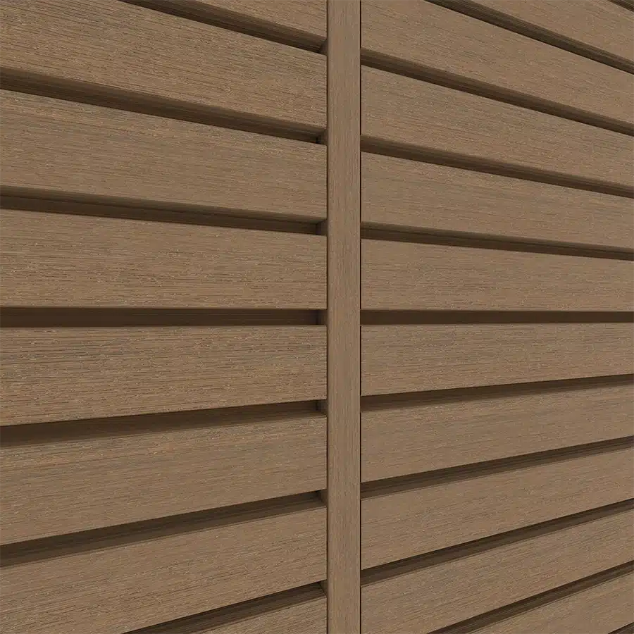 exterior wall with wide brazilian ipe siding