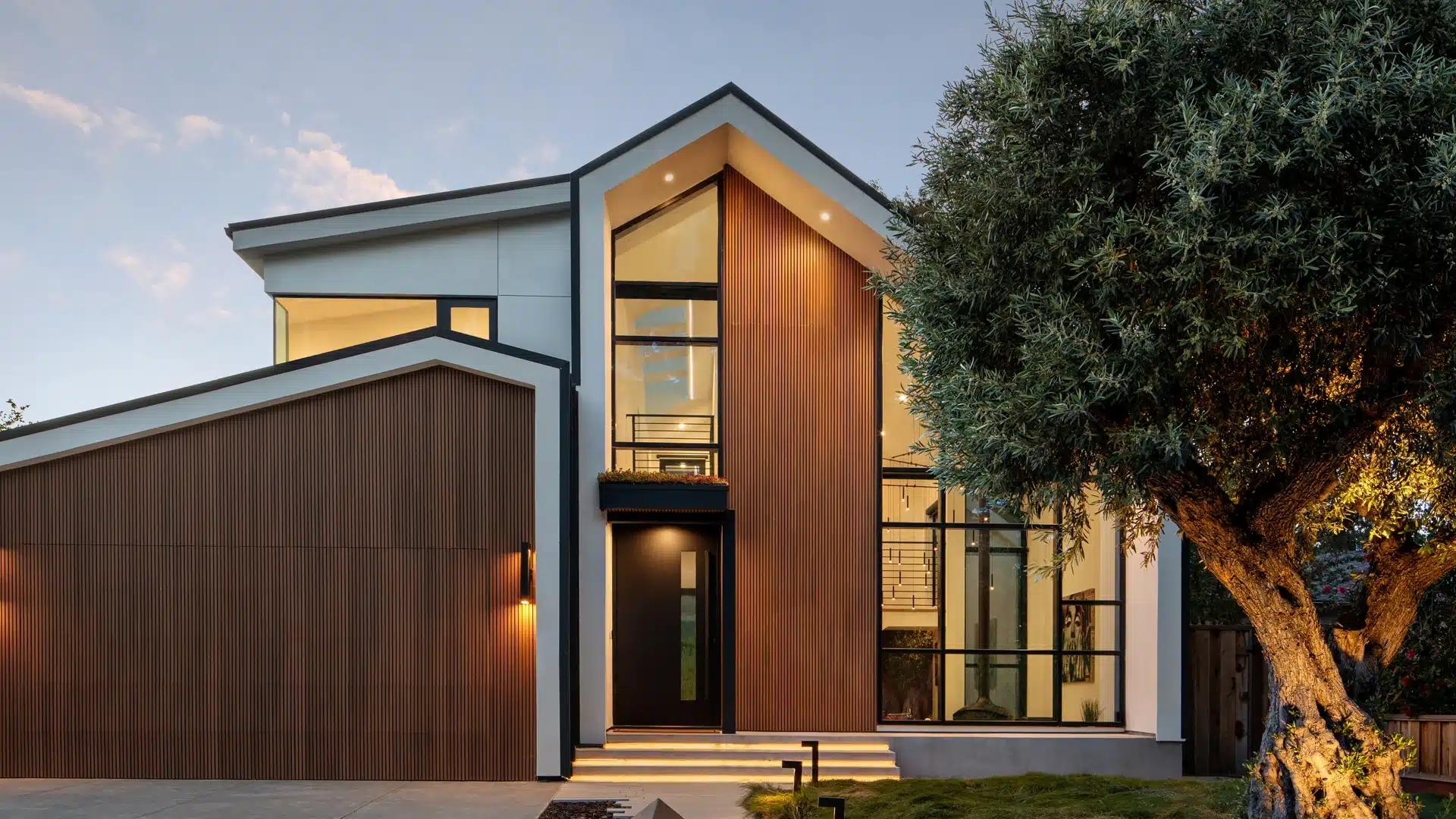 large home with brown european cladding