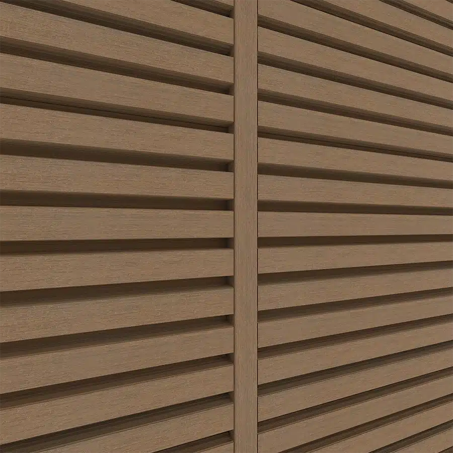 exterior wall with peruvian teak siding