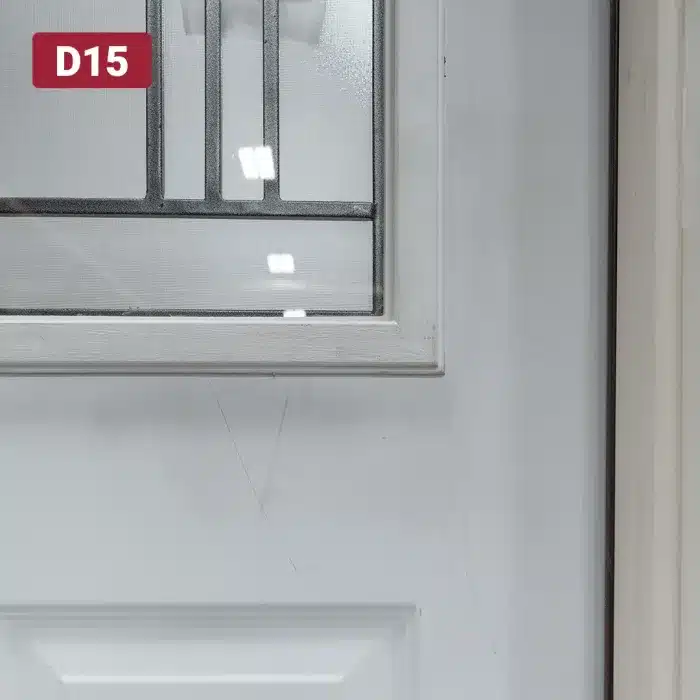 window frame on entry door