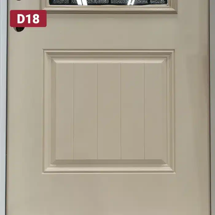 single plank panel on entry door