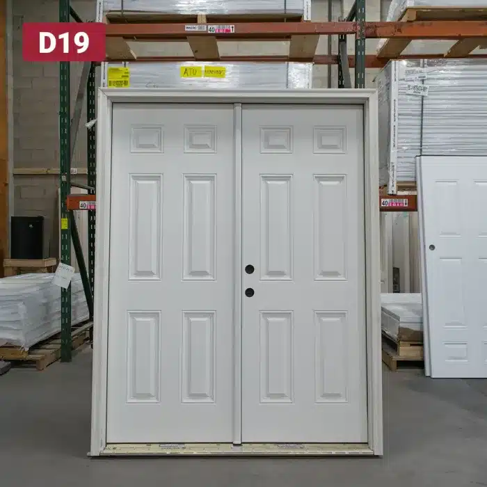 steel 6 panel double doors