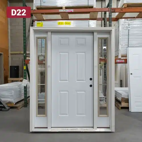 steel entry door with 6 panel design