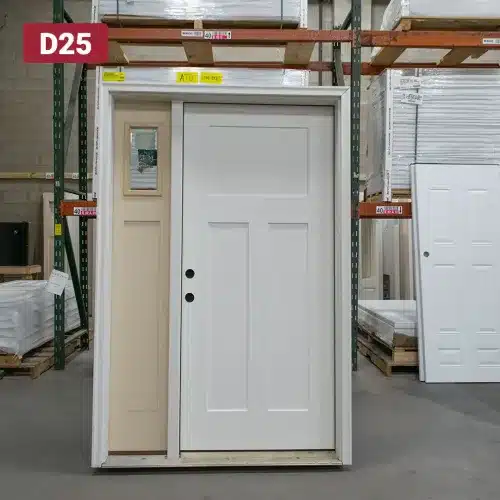 craftsman style fiberglass door with sidelite