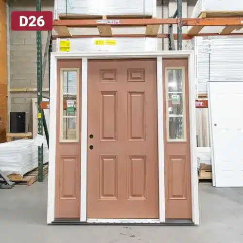 fiberglass entry door with 6 panel design