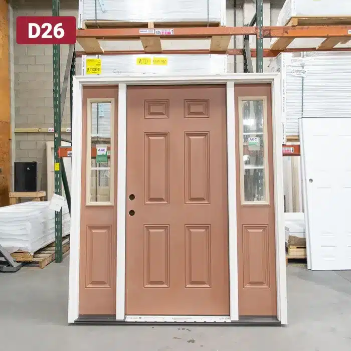 fiberglass entry door with 6 panel design