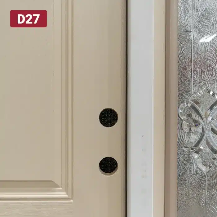 double bore holes on entry door