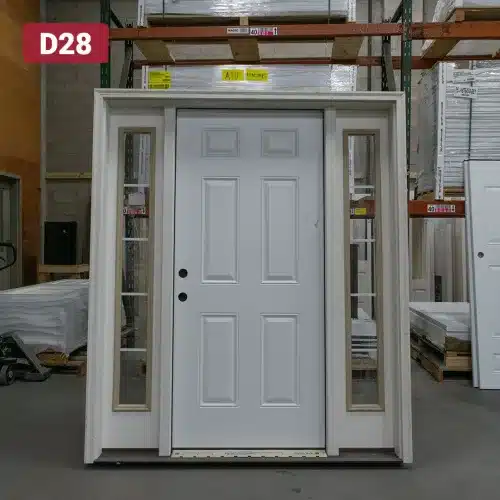 6 panel steel entry door