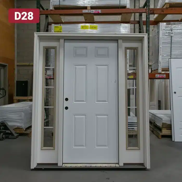 6 panel steel entry door