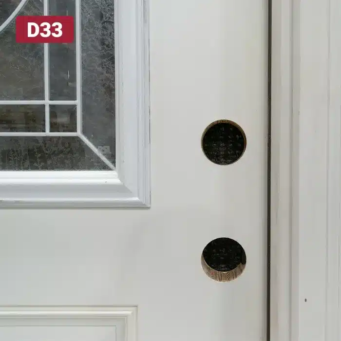 double bore holes on an entry door