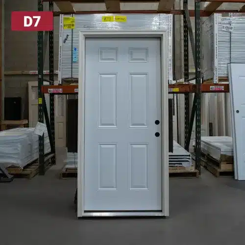 steel entry door with 6 panel design