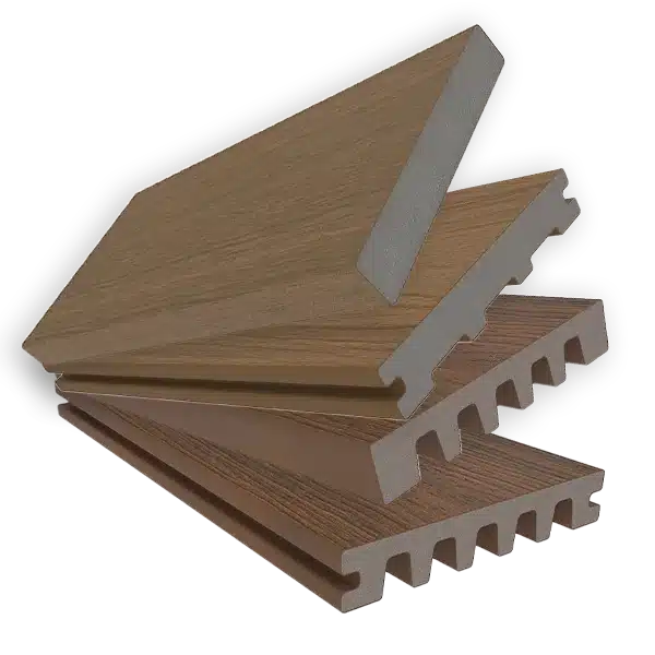 four planks of newtechwood deck boards