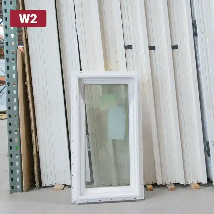 short white vinyl picture window