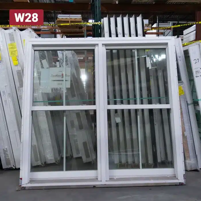 white twin double hung vinyl window