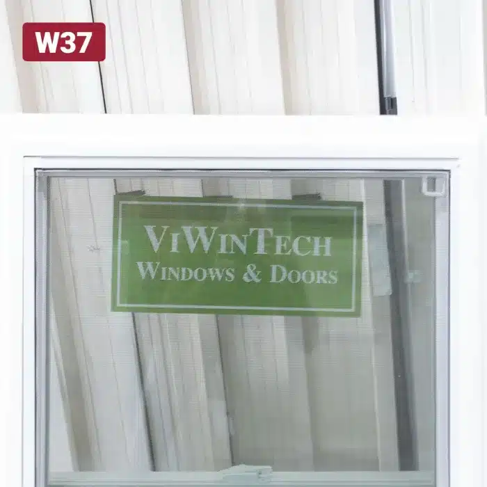 green viwintech sticker on window