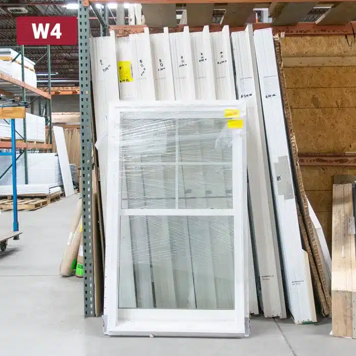 white double hung window