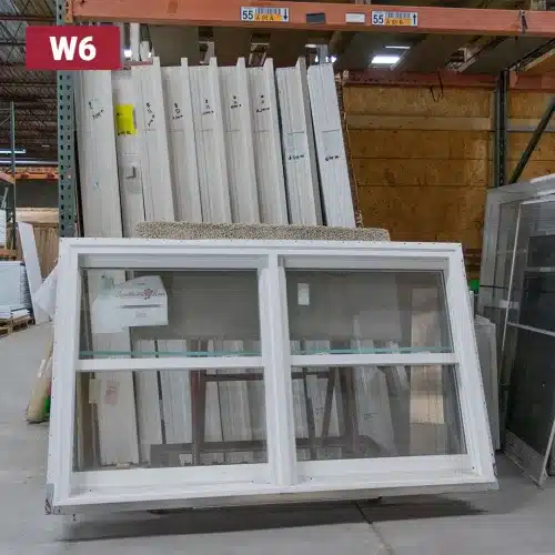 white twin double hung window