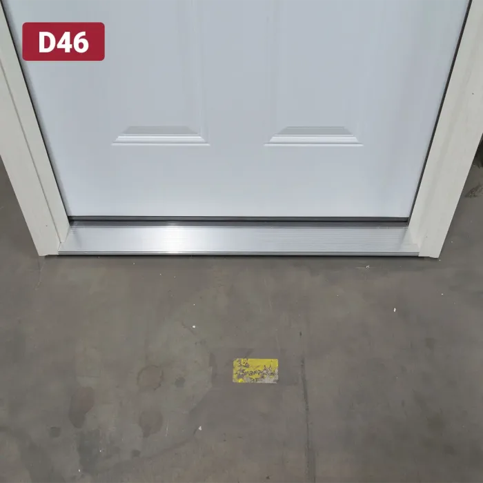 metal sill on entry door