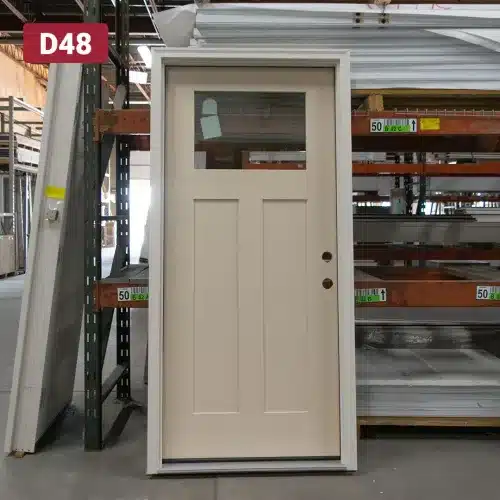 craftsman entry door with clear glass
